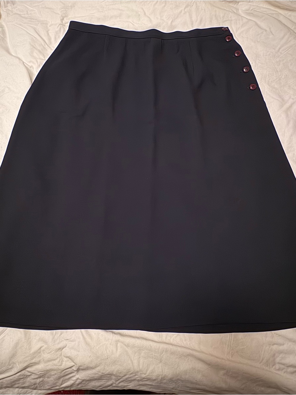 Talbots Side-Buttoned Black Skirt